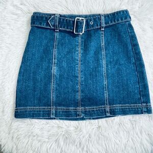 PacSun Belted Panel Mini Skirt Dark Blue Size 26